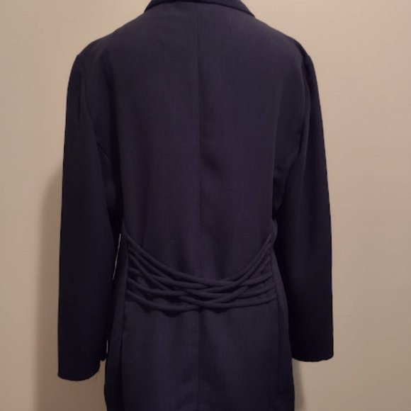 Dani Max Petite, 2pc Navy-Blue, Pant Suit, Size-14, No Hem, Dry Cleaned - Picture 4 of 7